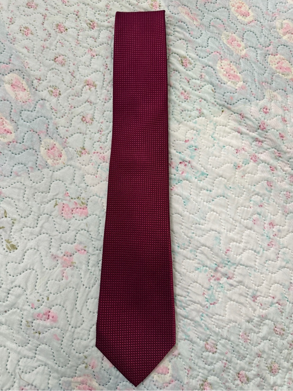 Nordstrom Men's Deep Wine Textured Tie NWT